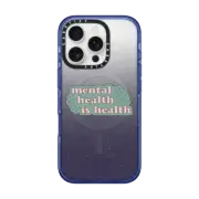 iPhone 16 Pro Impact Case MagSafe Compatible Mental Health is Health Phone Case by GMF Designs