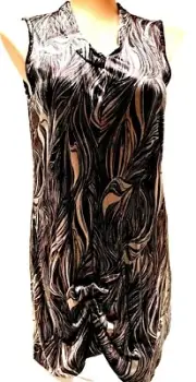 plus sz M /20 TS TAKING SHAPE Feather In Your Cap Tunic Top Velvet Look NWT!