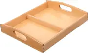 SOLUSTRE Wooden Tray for Lightweight Early Education Crafting Tray for Classroom Home Storage for Food Items