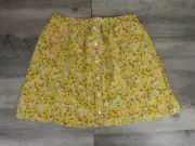Copper Key Girls Youth Size 12 Pleated Pull On Mini Short Skirt Mustard Yellow