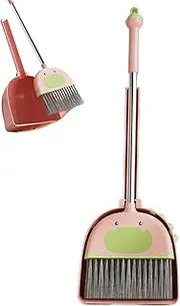 Kids Broom and Dustpan Set - Dust Pan and Broom Set for Kids,Play and Learn Education Activities for Preschool Children Boys and Girls