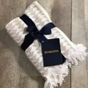 Pendleton Sundown 2 PC Cotton Fingertip Towel Set Cement 12x18 NWT