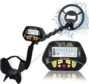 Metal Detectors, High Sensitivity Metal Detector MD-3028 Metal Detecting Pinpoint Waterproof Search Coil Ferrous and Non-Ferrous Distinguish for Beach/Gold Hunting(Black)