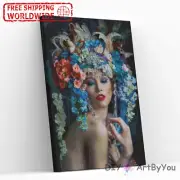 Paint By Numbers Kit Woman Flowers Abstract Acrylic Beginner Wall Kids Decor Art