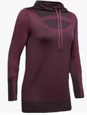 NEW Under Armour Threadborne Seamless Funnel Neck LS Top 1279536 569 X-SMALL