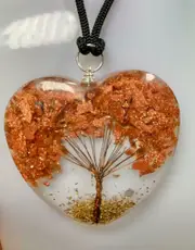 Sun Stone Tree of Life Orgonite Orgone Crystal Pendant Energy Healing Protection