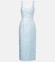 [Markarian] Markarian Numa Daisy brocade corset midi dress AU 14 purple