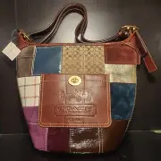 Coach Holiday MultiFabric Patchwork Bleecker Duffle Discontinued Stock NWT 11356