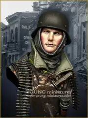 Young Miniatures - German Waffen SS - Siege of Bas - 1/10th Resin Bust - YM1887