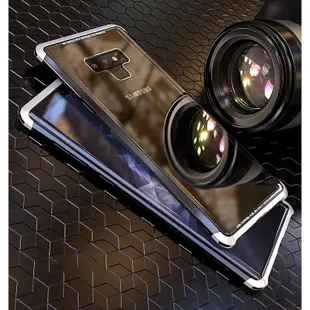 璐菲雙截龍 屬邊框 鋼化玻璃背板 三星 Note 9  Note 8 手機殼 防-3C玩家