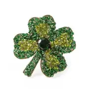 SET OF 4 MacKENZIE CHILDS LUCKY CLOVER BEADED NAPKIN RINGS BNIB