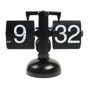 Flip Desk Clock (Black), Retro Vintage Design Auto Flip Desk/Table Clock Larg...