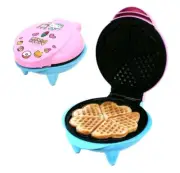 Nonstick Electric Waffle Cooker Baker Kitty Light Weight Easy Cook RedGreen Warn