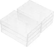 TEHAUX High Transparency Cassette Tape Storage Holder 6 Pack Cassette Case Plastic Display Box for Record Collection