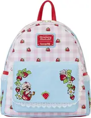Loungefly Strawberry Shortcake Denim Pocket Mini Backpack