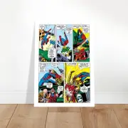 Classic Spider-Man Comic Action Sequence Poster Print