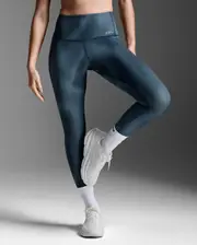 Form Soft Touch Lineup Hi-Rise Compression Tights with Pockets, 2XU, XS, Dark Sage Glass Grad/Dark Sage, Female