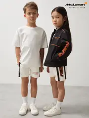 Reiss White Ride 3-9 yrs Unisex Fit McLaren F1 Team Drawstring Shorts (AP0293) | $60