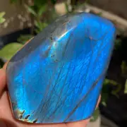 391G Natural Labradorite Quartz Crystal Mineral Specimen Healing