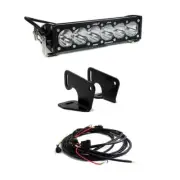 Baja Designs Hood Mount Light Bar Kit 10in OnX6+ Combo Pattern Clear Lens