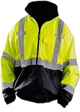 OccuNomix LUX-ETJBJR-2X ANSI Class 3 3-in-1 Bomber Jacket with Bottom, Capacity, Volume, Polyester, Xx-Large, Hi/Vis Yellow