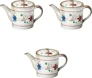 Set of 3 Momiji Soupji (Medium) 4.1 x 4.7 inches (10.5 x 12 cm) (570cc) | Jujiji Banko Ware Setomonohonpo