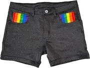 [PandaTak] Mens Rave/Party Huggers Booty Shorts with Zippered Phone and Hidden Pockets