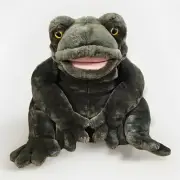 Folkmanis Jumbo Green Frog Puppet XL FolkTails Pretend Play Plush Stuffed NWT