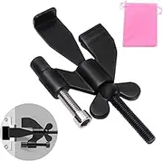 Portable Door Lock,Home Security Door Locker,Privacy Perfect for Traveling Hotel Home Apartment College and Travel Lockdown Locks for Additional Safety, Black