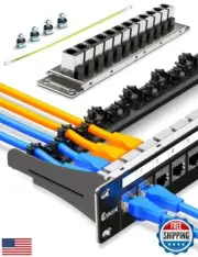 Enmane 12Port Patch Panel Cat6A Keystone Patch Panel RJ45 Patch Panel Network