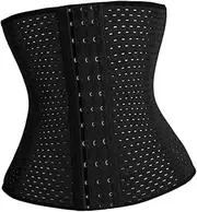 [BESTYASH] Waist Tummy Slimming Corset Girdle Black Breathable Design with Hook Eyes for Control and Support for Postpartum and Daily Wear