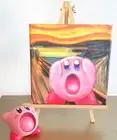 Kirby Nintendo Scream canvas print art illustration