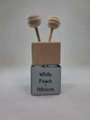 White Peach And Hibiscus Car Diffuser Vent Clip