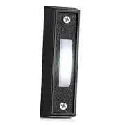 Lighted Doorbell Button, Wired Door Bell Push Buttons LED 1 Black, White Light