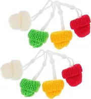 FONDOTIN 8-Pack Lizard Hat Fashion Pet Hat for Reptiles Adjustable Yarn Lizard Costume Elastic Band