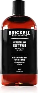 Brickell Men's Invigorating Mint Body Wash for Men, Natural and Organic Deep Cleaning Shower Gel with Aloe, Glycerin, and Jojoba, Sulfate Free