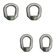 4 Pc Set 7/8" x 1" Tap Threaded Hot Dipped Galvanized Forged Eye Nut 9000 Lb WLL