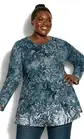 Arna York TOP EVIE - Teal Jacobean - 18 / M