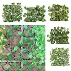Retractable Garden Fence Privacy Screen with Artificial Plant Outdoor