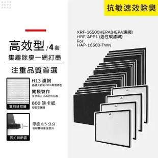 【蟎著媽】濾網4套優惠組(適用 Honeywell 16500 空氣清淨機)