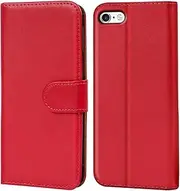iPhone 6s Plus Case, Verco Mobile Phone Case for Apple iPhone 6 Plus > 6s Plus PU Leather Flip Case Wallet - Red