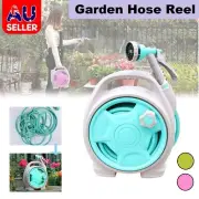 Portable Garden Retractable Water Hose Reel Spray Gun Storage Car Wash Gardening