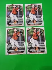 2023 Bowman Paper Base BP-20 Jackson Holliday , Orioles 4 Card Lot