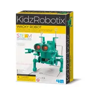 4M KidzRobotix Wacky Robot DIY Build LED Eyes Moving Arms Kids Learning Toy 8y+