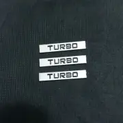 3x Small Chrome Black Silver TURBO Metal Decal Badge Sticker Emblem Hatchback 3D (for: Renault)
