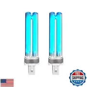 CNZ 9W UVC Replacement Bulb G23 Base for Aquarium Pond Filter UV Clarifier, 2