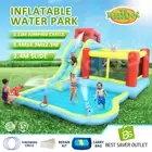 Inflatable Water Park Kids Pool Water Slide Jumping Bouncer House Castle Outdoor