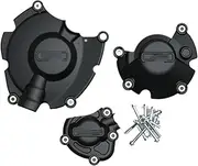 Motorcycle Engine Guard Motorcycles Engine Cover Protection Case Fit for Yamaha YZF-R1 2015-2025 R1M Engine Covers Protectors Motorcycle Stator Cover(1 Set-BK)