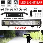 20'' LED Light Bar Work Light Spot Flood Combo Beam Lamp + Number Plate + Wiring