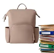 Leather Diaper Bag Backpack,Baby Bag - Water-resistant PU Leather Diaper Backpack Large Capacity Pockets for Travel Outdoor